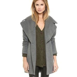 Anine Bing Oversized Grey Women’s Wool Coat in Grey (Size S)